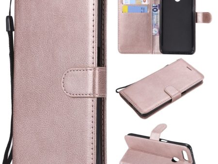 Coque Card Slot Leather Covers For OPPO A73 F5 F7 F9 R17 Solid Color Lovely Cases Shiny Book Capa Classic Mobile Phone Bags D06Z Supply