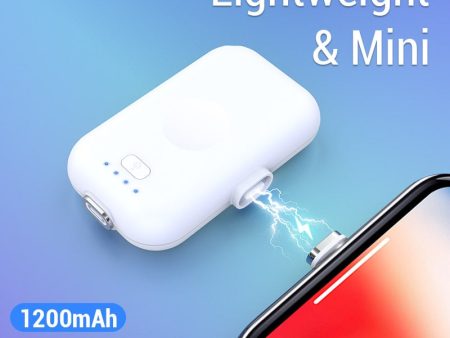 PZOZ Magnetic Power Bank For iPhone Micro USB Type C 1200mAh Mini Magnet Charger Power Bank For iPhone iPad Xiaomi Huawei Phone on Sale