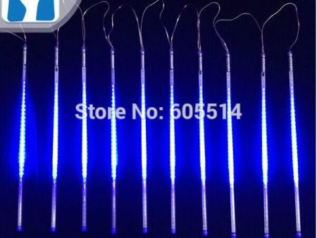 [Seven neon]Free shipping blue AC110-220V 3meters 10pcs set 20W 50cm long 60leds pcs 3528led smd led meteor tube light Online now