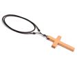 MX001 Catholic Cross necklace Jesus Christ pendant Choker Retro Jewelry style Natural wood necklace Wholesale Amulet on Sale