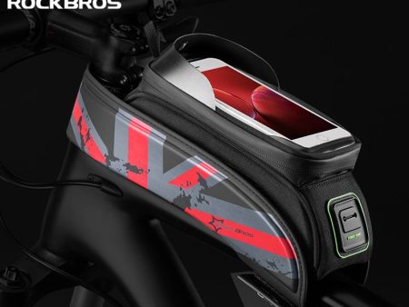 ROCKBROS Bicycle Front Top Tube Bag Cycling Bike Frame Saddle Package For Mobile Phone Waterproof Touch Screen Bike Accessories Hot on Sale