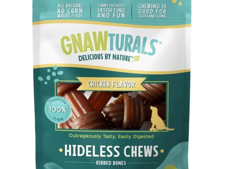 Gnawturals Hideless Chews Ribbed Bone Chicken Medium 5 Count Online