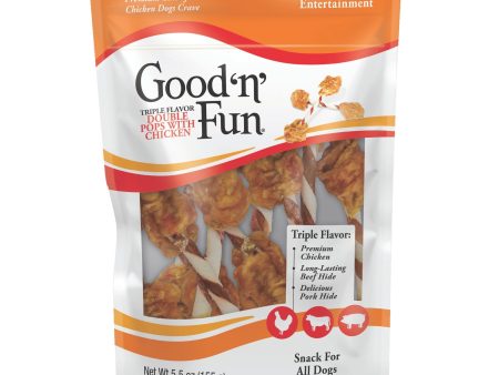 Good  N  Fun Triple Flavor Double Pops Pork Beef Chicken 5.5oz. Fashion