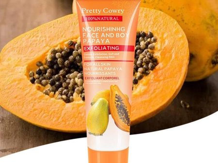 100ml Papaya Deep Cleansing Scrub Gel Dead Skin Removal Exfoliating Peeling Gel Face Body Moisturizing Whitening Skin Care Gel Supply