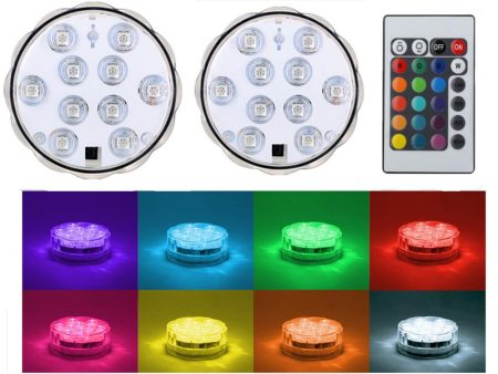 100Pcs lot LED Battery Powered Light Base Under Nargile Shisha,Hookah Remote RGB Uplighter For Party Online Hot Sale