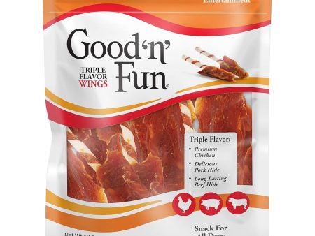 Good  N  Fun Triple Flavor Wings Pork Beef Chicken 12oz. For Sale