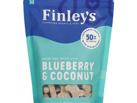 Finleys Dog Crunchy Biscuits Blueberry And Coconut 12oz. on Sale