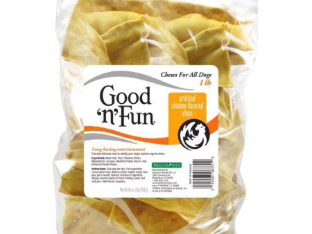 Good  N  Fun Beefhide Chips Chicken 1Lbs. Sale