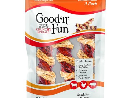 Good  N  Fun Triple Flavor Crunchy Spirals Pork Beef Chicken 3Pack For Cheap