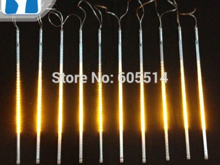 [Seven neon]Free shipping yllow AC110-220V 3meters 10pcs set 20W 50cm long 60leds pcs 3528led smd led meteor tube light Cheap