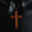 MX001 Catholic Cross necklace Jesus Christ pendant Choker Retro Jewelry style Natural wood necklace Wholesale Amulet on Sale