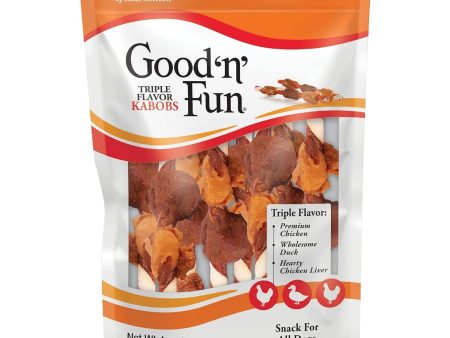 Good  N  Fun Triple Flavor Kabobs Chicken Duck Liver 4oz. Cheap