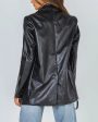 Long Sleeve Faux Leather Blazer Online Sale