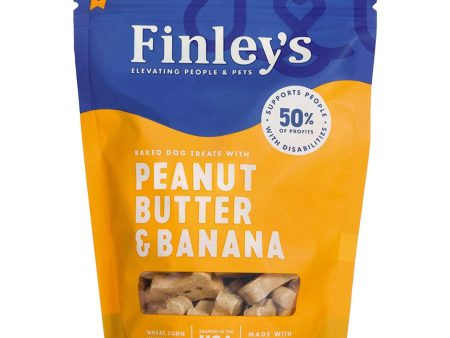 Finleys Dog Crunchy Biscuits Peanut Butter And Banana 12oz. on Sale