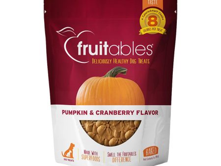 Fruitables Crunchy Baked Dog Treats Pumpkin Cranberry 1ea 7 oz For Sale