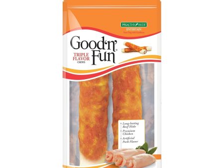 Good  N  Fun Triple Flavor Rolls Pork Beef Chicken 7 In-2 Pack Sale