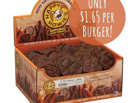 Happy Howie Dog Beef Burger 4 Inch 60 Pack Fashion