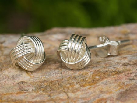 Sterling Silver Button Earrings Hot on Sale