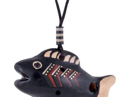 Ceramic Swimmer Ocarina Necklace For Discount