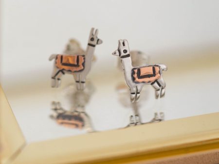 Llama Mixed Metal Post Earrings Online Hot Sale