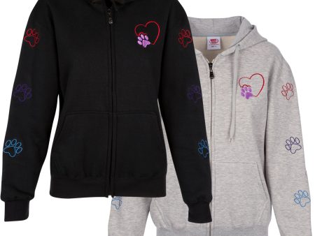 Walking Paws Zip Hoodie Online Hot Sale