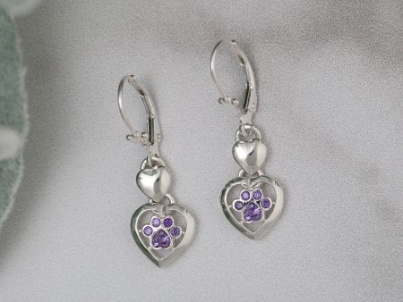 Paws In My Heart Sterling Earrings Supply