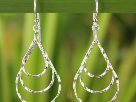 Sterling Silver Raindrop Dangle Earrings Online Sale