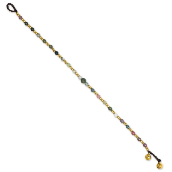 Agate Multicolor & Bells Anklet Sale