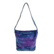 Blue Bamboo Chenille Shoulder Bag Online Hot Sale