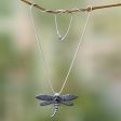 Dragonfly Amethyst & Sterling Silver Pendant Necklace For Discount