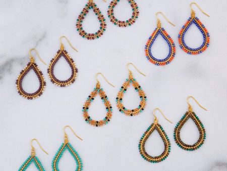 Double Beaded Teardrop Earrings For Cheap